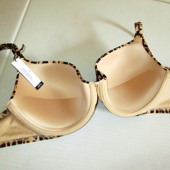 38DDD/XL Victoria Secret Swim Icon Push Up Top Bikini Side Tie Bottom Leopard - Picture 13 of 13